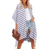 imageMoss Rose Women Summer Bikini Kimono Bathing Suit Cover Ups for SwimwearC Black White