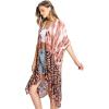 imageMoss Rose Women Summer Bikini Kimono Bathing Suit Cover Ups for SwimwearLeopard Print