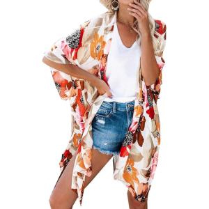 imageMoss Rose Women Summer Bikini Kimono Bathing Suit Cover Ups for SwimwearC Multicolor 6
