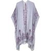 imageMoss Rose Womens Beach Cover up Swimsuit Kimono with Bohemian Floral Print Loose Casual Resort WearA Grey Floral
