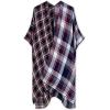 imageMoss Rose Womens Beach Cover up Swimsuit Kimono with Bohemian Floral Print Loose Casual Resort WearB Plaid Panelled Purple