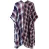 imageMoss Rose Womens Beach Cover up Swimsuit Kimono with Bohemian Floral Print Loose Casual Resort WearB Plaid Panelled Purple