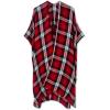imageMoss Rose Womens Beach Cover up Swimsuit Kimono with Bohemian Floral Print Loose Casual Resort WearB Red Black Plaid