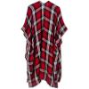 imageMoss Rose Womens Beach Cover up Swimsuit Kimono with Bohemian Floral Print Loose Casual Resort WearB Red Black Plaid