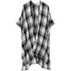 imageMoss Rose Womens Beach Cover up Swimsuit Kimono with Bohemian Floral Print Loose Casual Resort WearB White Black Plaid