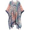 imageMoss Rose Womens Beach Cover up Swimsuit Kimono with Bohemian Floral Print Loose Casual Resort WearC Multi Flower