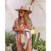 imageMoss Rose Womens Beach Cover up Swimsuit Kimono with Bohemian Floral Print Loose Casual Resort WearD Bohemian Rhapsody
