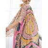 imageMoss Rose Womens Beach Cover up Swimsuit Kimono with Bohemian Floral Print Loose Casual Resort WearD Color