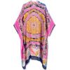 imageMoss Rose Womens Beach Cover up Swimsuit Kimono with Bohemian Floral Print Loose Casual Resort WearD Color