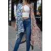 imageMoss Rose Womens Beach Cover up Swimsuit Kimono with Bohemian Floral Print Loose Casual Resort WearD Color