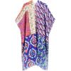 imageMoss Rose Womens Beach Cover up Swimsuit Kimono with Bohemian Floral Print Loose Casual Resort WearD Dark Blue Orange