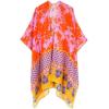 imageMoss Rose Womens Beach Cover up Swimsuit Kimono with Bohemian Floral Print Loose Casual Resort WearD Orange White Flower