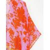 imageMoss Rose Womens Beach Cover up Swimsuit Kimono with Bohemian Floral Print Loose Casual Resort WearD Orange White Flower