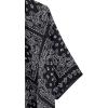imageMoss Rose Womens Beach Cover up Swimsuit Kimono with Bohemian Floral Print Loose Casual Resort WearF Black Mestry