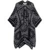 imageMoss Rose Womens Beach Cover up Swimsuit Kimono with Bohemian Floral Print Loose Casual Resort WearF Black Mestry