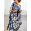 imageMoss Rose Womens Beach Cover up Swimsuit Kimono with Bohemian Floral Print Loose Casual Resort WearF Geometric Melange