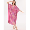 image:imageMoss Rose Caftan Coverup Dresses for Women V Neck Summer Swimsuit Kaftan Plus Size Maxi Beach Vacation ClothesB Rose Yellow