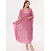 image:imageMoss Rose Caftan Coverup Dresses for Women V Neck Summer Swimsuit Kaftan Plus Size Maxi Beach Vacation ClothesB Rose Yellow
