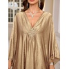 image:imageMoss Rose Caftan Coverup Dresses for Women V Neck Summer Swimsuit Kaftan Plus Size Maxi Beach Vacation ClothesC Champagne