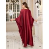 image:imageMoss Rose Caftan Coverup Dresses for Women V Neck Summer Swimsuit Kaftan Plus Size Maxi Beach Vacation ClothesC Dark Red