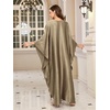 image:imageMoss Rose Caftan Coverup Dresses for Women V Neck Summer Swimsuit Kaftan Plus Size Maxi Beach Vacation ClothesC Silver Gray