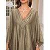 image:imageMoss Rose Caftan Coverup Dresses for Women V Neck Summer Swimsuit Kaftan Plus Size Maxi Beach Vacation ClothesC Silver Gray