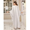 image:imageMoss Rose Caftan Coverup Dresses for Women V Neck Summer Swimsuit Kaftan Plus Size Maxi Beach Vacation ClothesC White