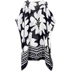 image:imageMoss Rose Kaftan Dresses for Women V Neck Summer Swimsuit Cover up Caftan Maxi Beach DressesA Black Flower