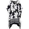 image:imageMoss Rose Kaftan Dresses for Women V Neck Summer Swimsuit Cover up Caftan Maxi Beach DressesA Black Flower