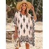 image:imageMoss Rose Kaftan Dresses for Women V Neck Summer Swimsuit Cover up Caftan Maxi Beach DressesA Paisley Beige