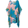 image:imageMoss Rose Kaftan Dresses for Women V Neck Summer Swimsuit Cover up Caftan Maxi Beach DressesB Pink Teal