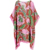 image:imageMoss Rose Kaftan Dresses for Women V Neck Summer Swimsuit Cover up Caftan Maxi Beach DressesE Pink Green
